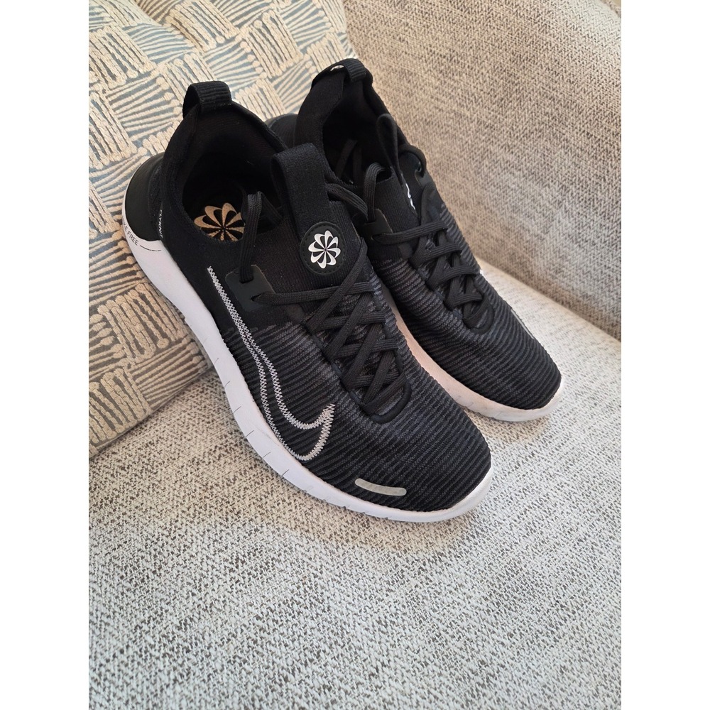 Nike Free Run NN Flyknit Mens Black White Running Shoes FB1276-002 Size 7